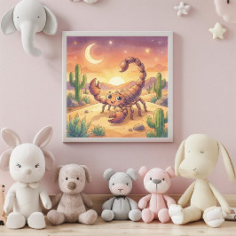 Süßes Baby-Skorpion-Sternzeichen-Wandkunst-Poster Poster
