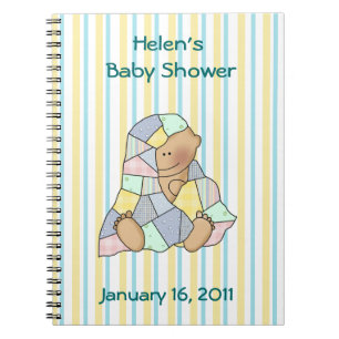 Süßes Baby-und Steppdecken-Babyparty-Notizbuch Notizblock