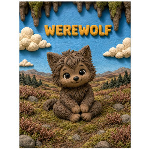 Süßes Baby-Werwolf, Mythisch Postkarte