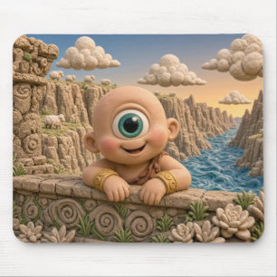 Süßes Baby Zyklop, Mythisch Mousepad