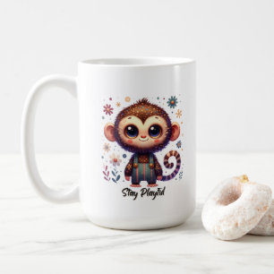 Süßes Babyäffchen Kaffeetasse