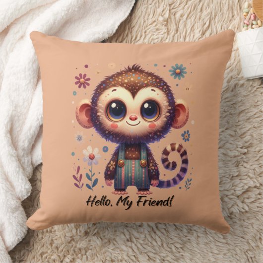 Süßes Babyäffchen Kissen (Decke)