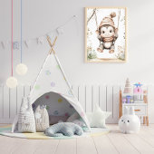 Süßes Babyäffchen Poster
