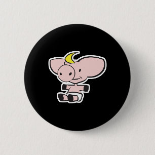 süßes Babyferkel in der Windel Button