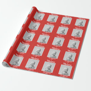 Süßes Babyfoto mit personalisiertem Namen Geschenkpapier