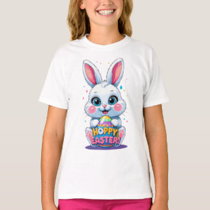 Süßes Babykaninchen hält Osterei - Frohe Ostern! T-Shirt