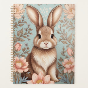 Süßes Babykaninchen Pastell Floral Planer