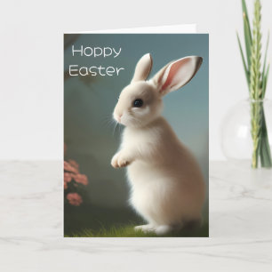 Süßes Babykaninchen-Porträt Ostern  Karte