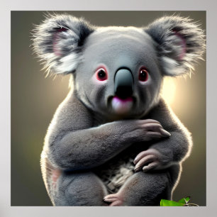 Süßes Babykoala-Bären-Babyzimmer  Poster