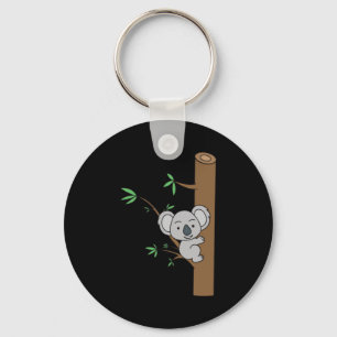 Süßes Babykoala, das auf einen Eukalyptusbaum klet Schlüsselanhänger
