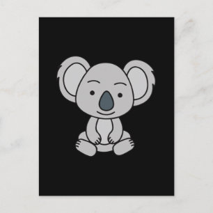 Süßes Babykoala mit einem Lächeln sitzend Postkarte