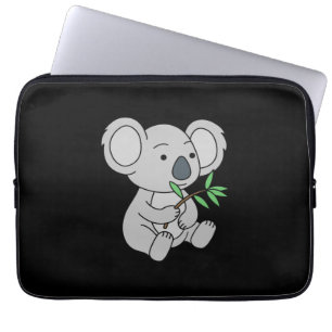 Süßes Babykoala mit Eukalyptusblättern Laptopschutzhülle