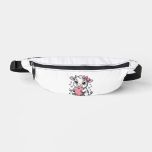 Süßes Babykuh-Herz Vintage-Gravur-Shirt-Design Bauchtasche