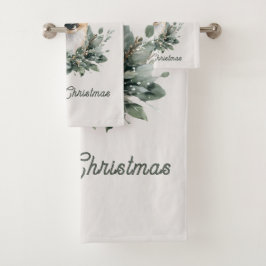 Süßes Babyreh Frohe Weihnachten – Wasserfarben-Reh Badhandtuch Set
