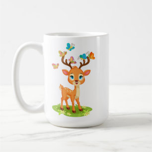 Süßes Babyreh mit Schmetterlingen-47568 Kaffeetasse