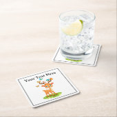 Süßes Babyreh mit Schmetterlingen-47568 Rechteckiger Pappuntersetzer (Vor Ort)