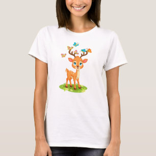 Süßes Babyreh mit Schmetterlingen-47568 T-Shirt