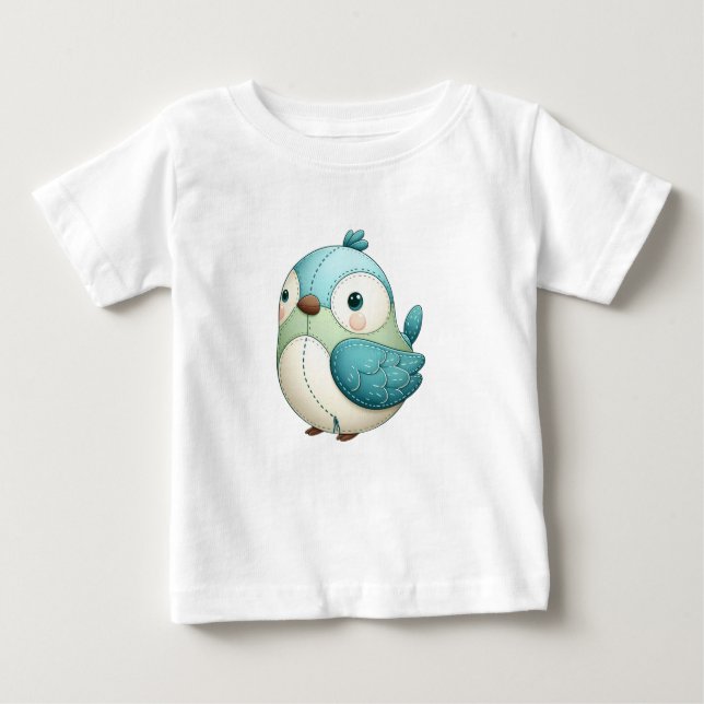 Süßes Babyshirt mit bunten Tieren  Baby T-shirt (Vorderseite)