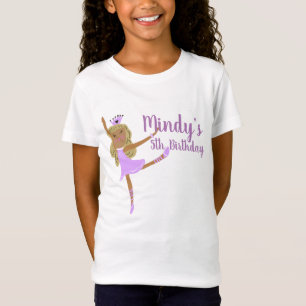 Süßes Ballerina-Geburtstags-T-Shirt mit Doodle T-Shirt