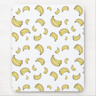 Süßes Bananenmuster   Handgezeichnete Bananen-Ästh Mousepad