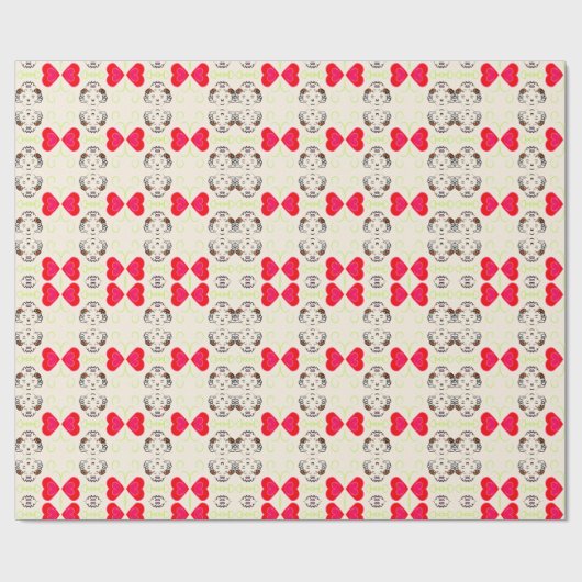 Süßes Bandmuster Geschenkpapier (Flach)