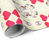 Süßes Bandmuster Geschenkpapier (Rolleneckpunkt)