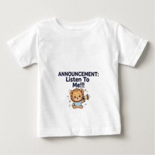 Süßes Bär-Ankündigungs-Baby-T-Shirt Baby T-shirt