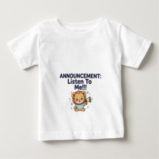 Süßes Bär-Ankündigungs-Baby-T-Shirt Baby T-shirt