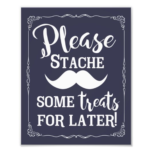 Süßes Bar, süßes Bar, Gastgeschenk signieren Hochz Fotodruck (Vorne)