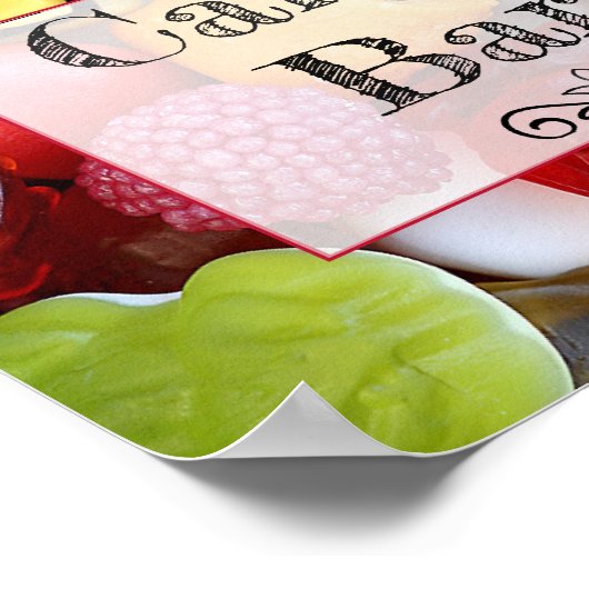 Süßes Bar Wedding oder Babydusche Schild Poster (Ecke)