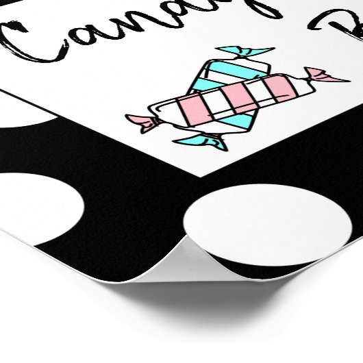 Süßes Bar Wedding oder Babydusche Schild Poster (Ecke)