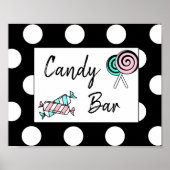 Süßes Bar Wedding oder Babydusche Schild Poster (Vorne)