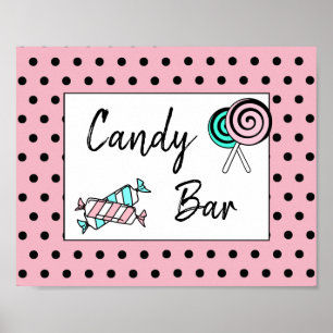 Süßes Bar Wedding oder Babydusche Schild Poster
