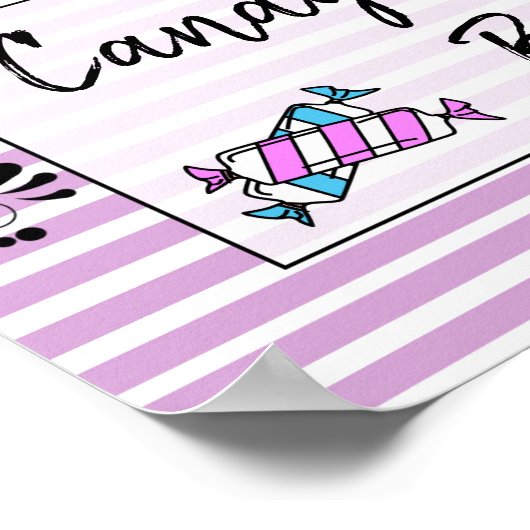 Süßes Bar Wedding oder Babydusche Schild Poster (Ecke)