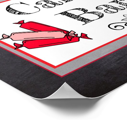 Süßes Bar Wedding oder Babydusche Schild Poster (Ecke)