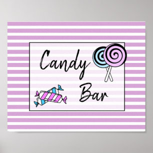 Süßes Bar Wedding oder Babydusche Schild Poster