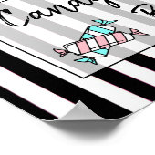 Süßes Bar Wedding oder Babydusche Schild Poster (Ecke)