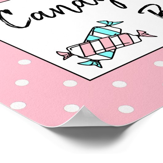 Süßes Bar Wedding oder Babydusche Schild Poster (Ecke)