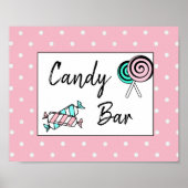 Süßes Bar Wedding oder Babydusche Schild Poster (Vorne)