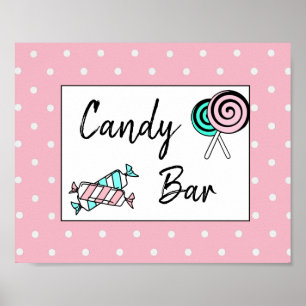 Süßes Bar Wedding oder Babydusche Schild Poster