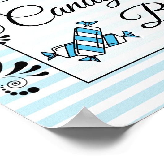 Süßes Bar Wedding oder Babydusche Schild Poster (Ecke)