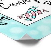 Süßes Bar Wedding oder Babydusche Schild Poster (Ecke)