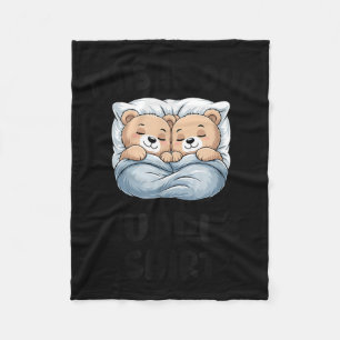 Süßes Bärenpaar Das ist unser Kuscheln Fleecedecke
