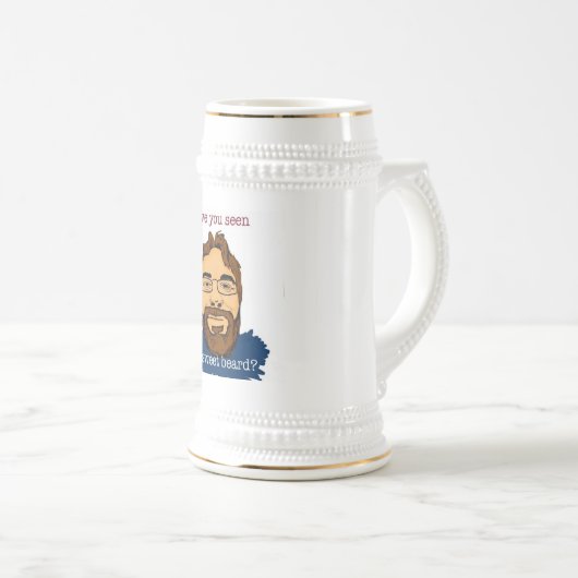 Süßes Bart ` Bierglas (VorderseiteRechts)