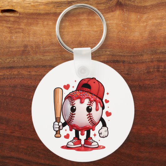 Süßes Baseball-Drip-Cartoon-Maskottchen-Kinder-Spo Schlüsselanhänger (Vorderseite)