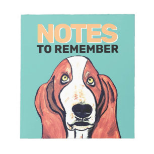 Süßes Basset Hound Notizbuch Notizblock