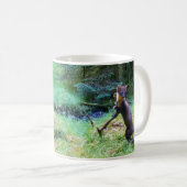 Süßes Baummarder-Paar Waldszene Romantische Wildni Kaffeetasse (VorderseiteRechts)