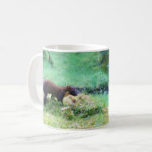 Süßes Baummarder-Paar Waldszene Romantische Wildni Kaffeetasse (Vorderseite Links)