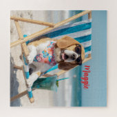 Süßes Beagle-Personalisiertes Puzzle (Horizontal)