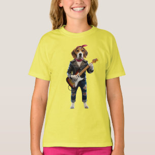 Süßes Beagle Rockstar Kinder T-Shirt